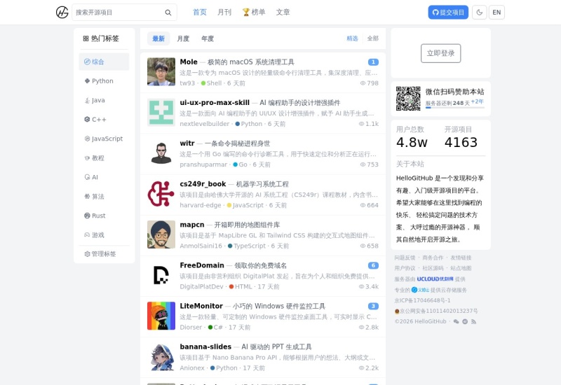 有趣的开源社区